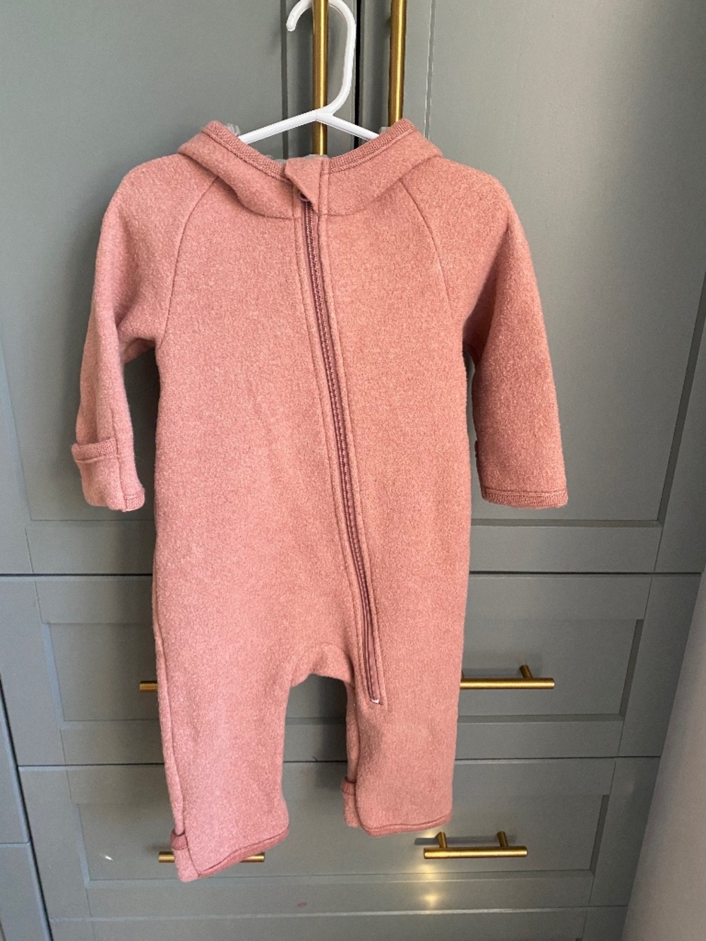6-12m Disana boiled wool overall